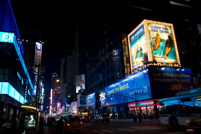 DR times square billboard